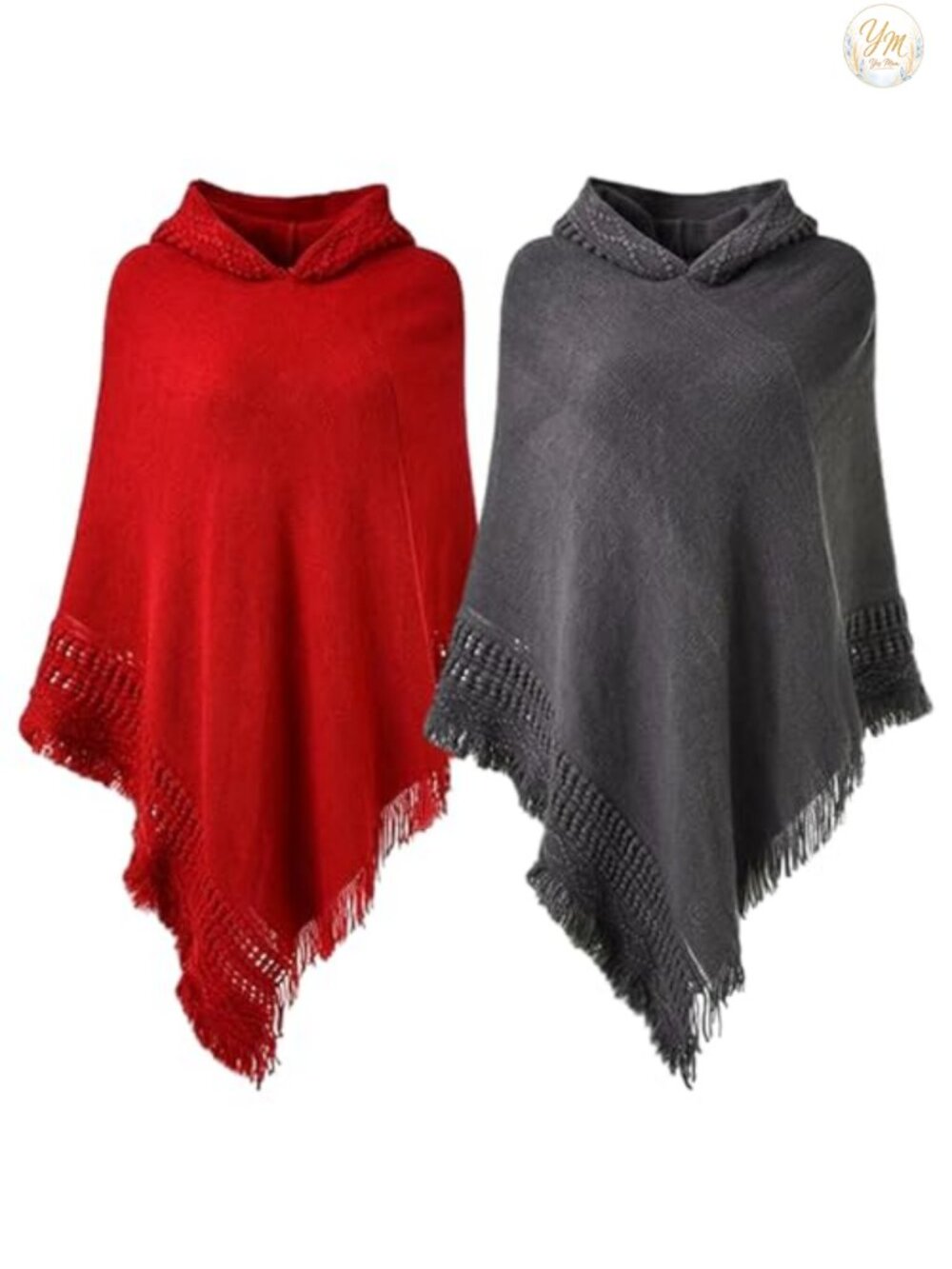 Hooded Poncho Shawl Wrap Sweater Women Tassel Cape Acrylic